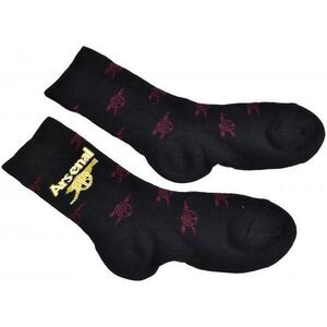 Arsenal FC Childrens/Kids All-Over Print Dress Socks / Black